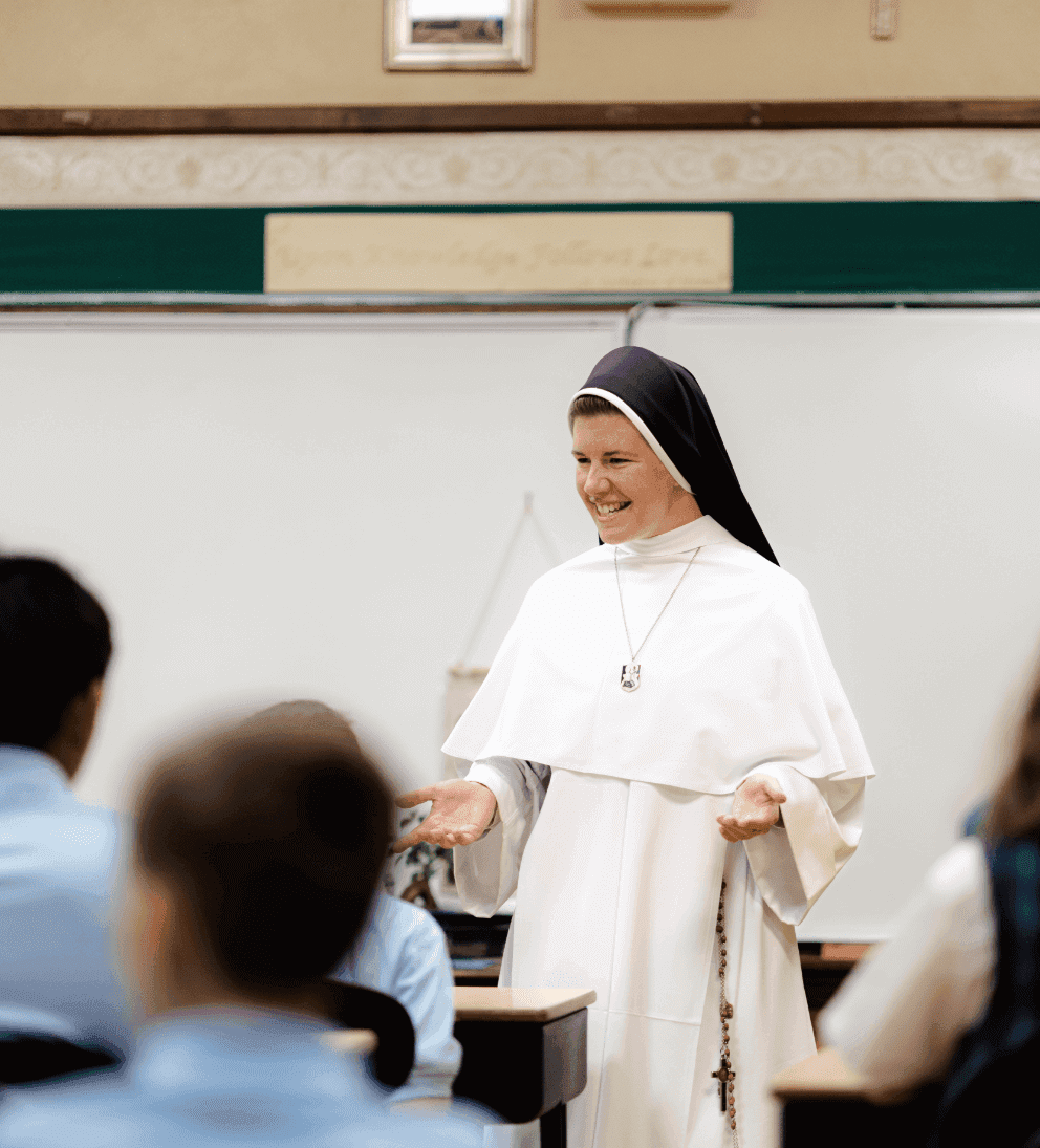 dominican sisters catholic religious vocations women prayer faith homepage hero teacher classroom mobile 2